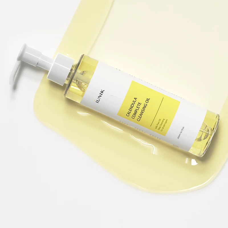 iUNIK Calendula Complete Cleansing Oil, huile démaquillante coréenne nettoie en un geste