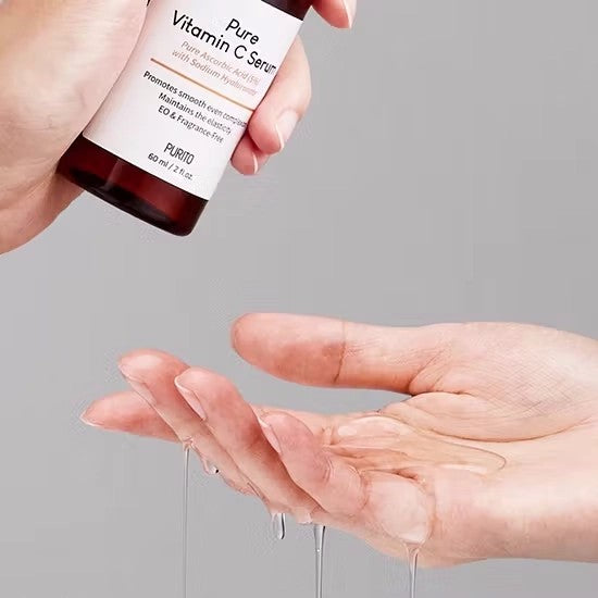 Purito Pure Vitamin C Serum, sérum visage à l'acide hyaluronique pour peaux ternes
