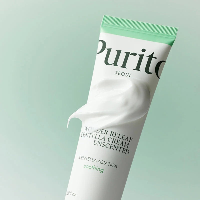 Purito Wonder Releaf Centella Cream, crème au squalane pour peau sèche et mixte