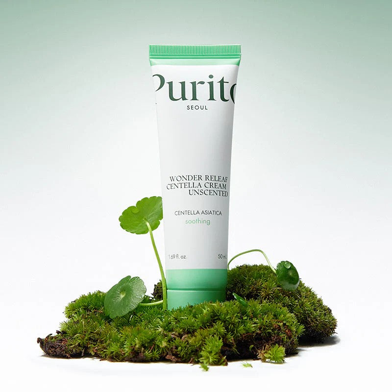 Purito Wonder Releaf Centella Cream, crème sans parfum renfort barrière cutanée