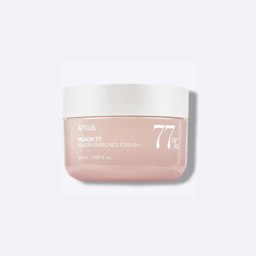 Anua Peach 77 Niacinamide Cream, crème hydratante coréenne à la fibre de collagène de pêche