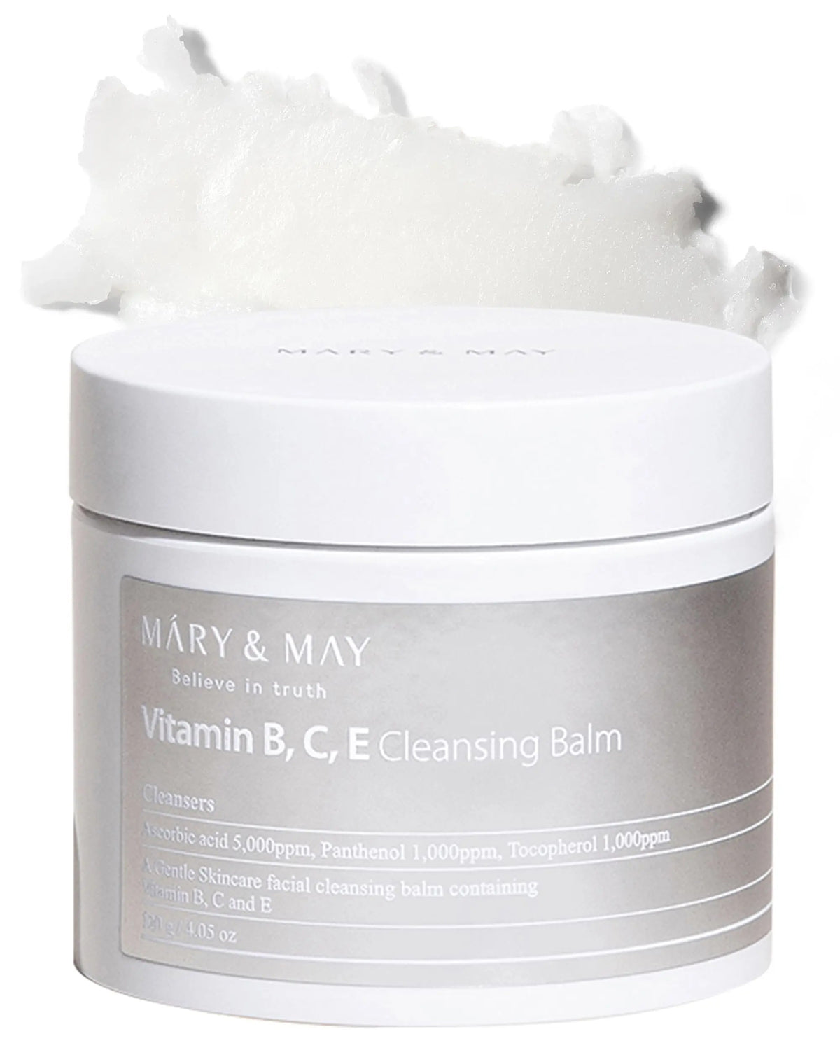 Mary & May Vitamin B C E Cleansing Balm, démaquillant hydratant illuminateur pour peau terne