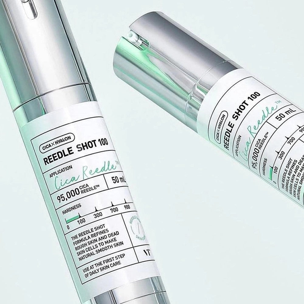 VT Reedle Shot 100, soin apaisant pour peau mature, mixte et acnéique, teint lisse et éclatant