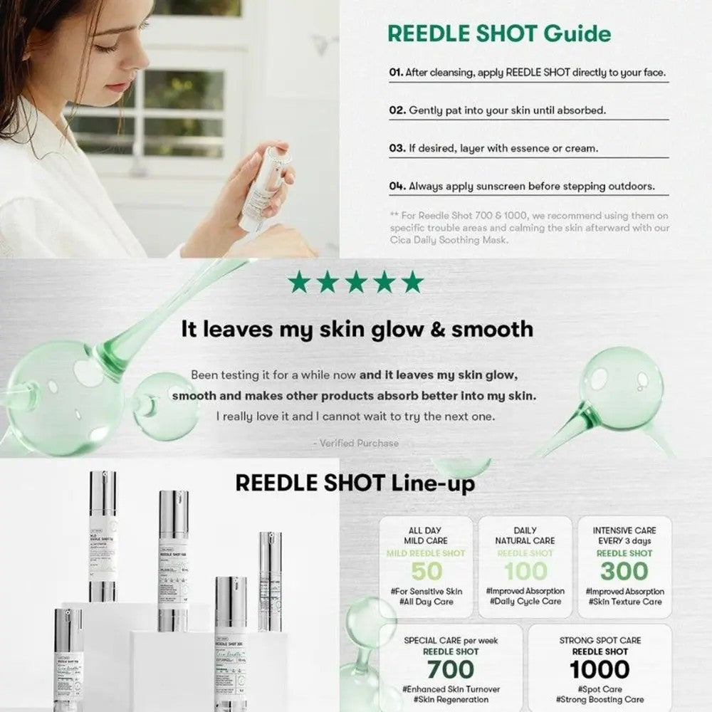 VT Reedle Shot 700, ampoule à la niacinamide qui unifie le teint et ravive l'éclat