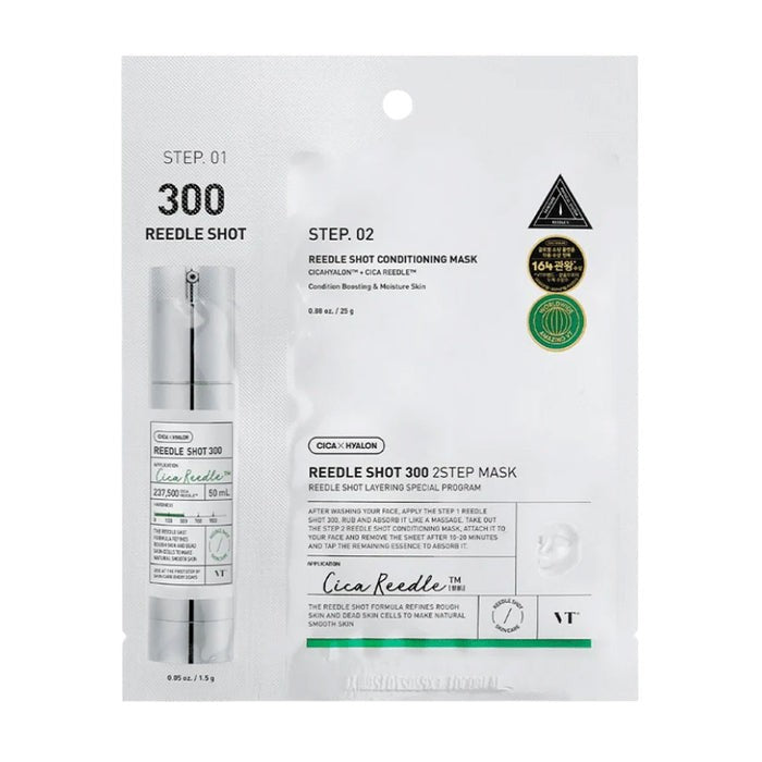 VT Cosmetics Mild Reedle Shot 300 2-Step Mask, masque coreen aux micro-aiguilles vegetales