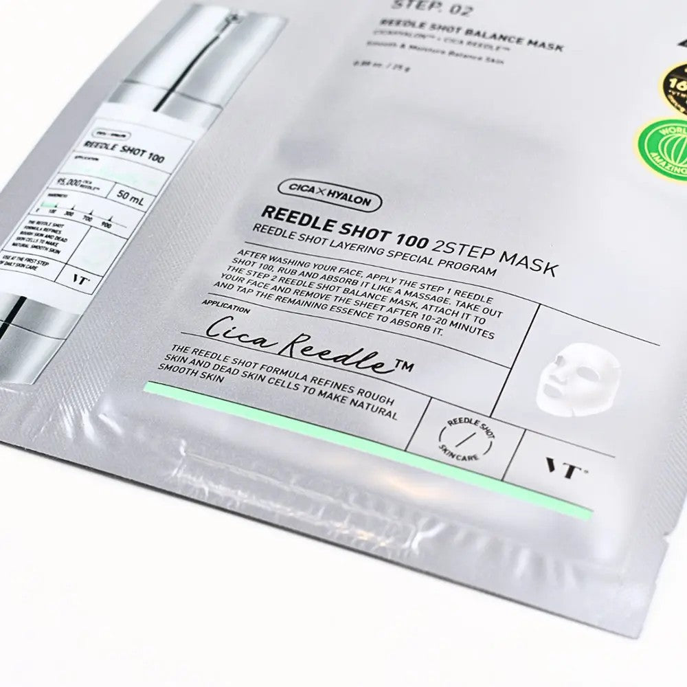VT Cosmetics Mild Reedle Shot 100 Mask, masque hydratant a l'acide hyaluronique