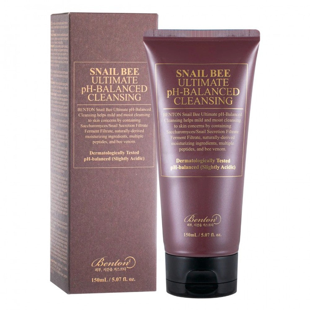 Benton Snail Bee Ultimate Cleansing, nettoyant doux aux prébiotiques pour peaux sensibles