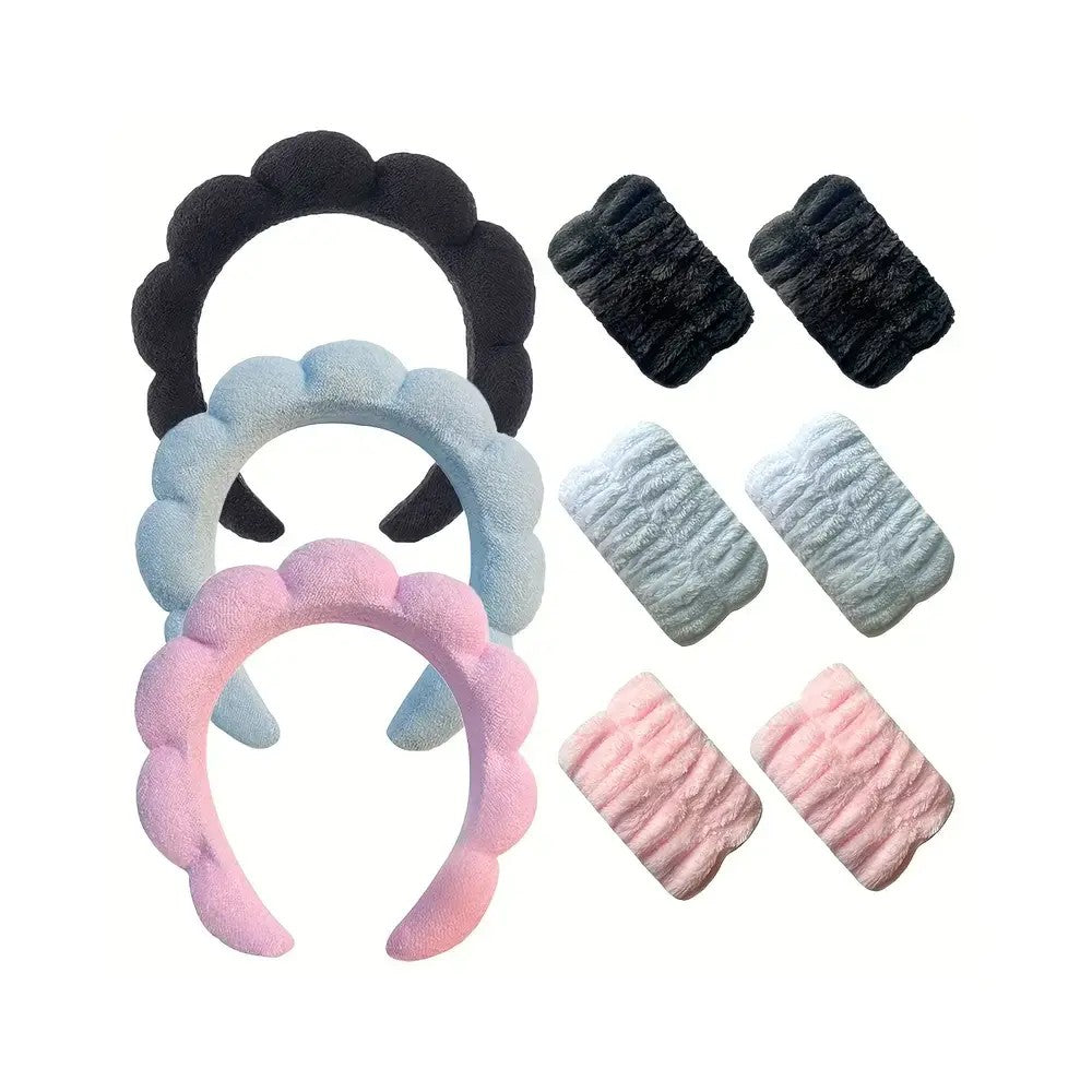 K Beauty Cosmetics set bandeau cheveux et poignée, accessoire soin visage