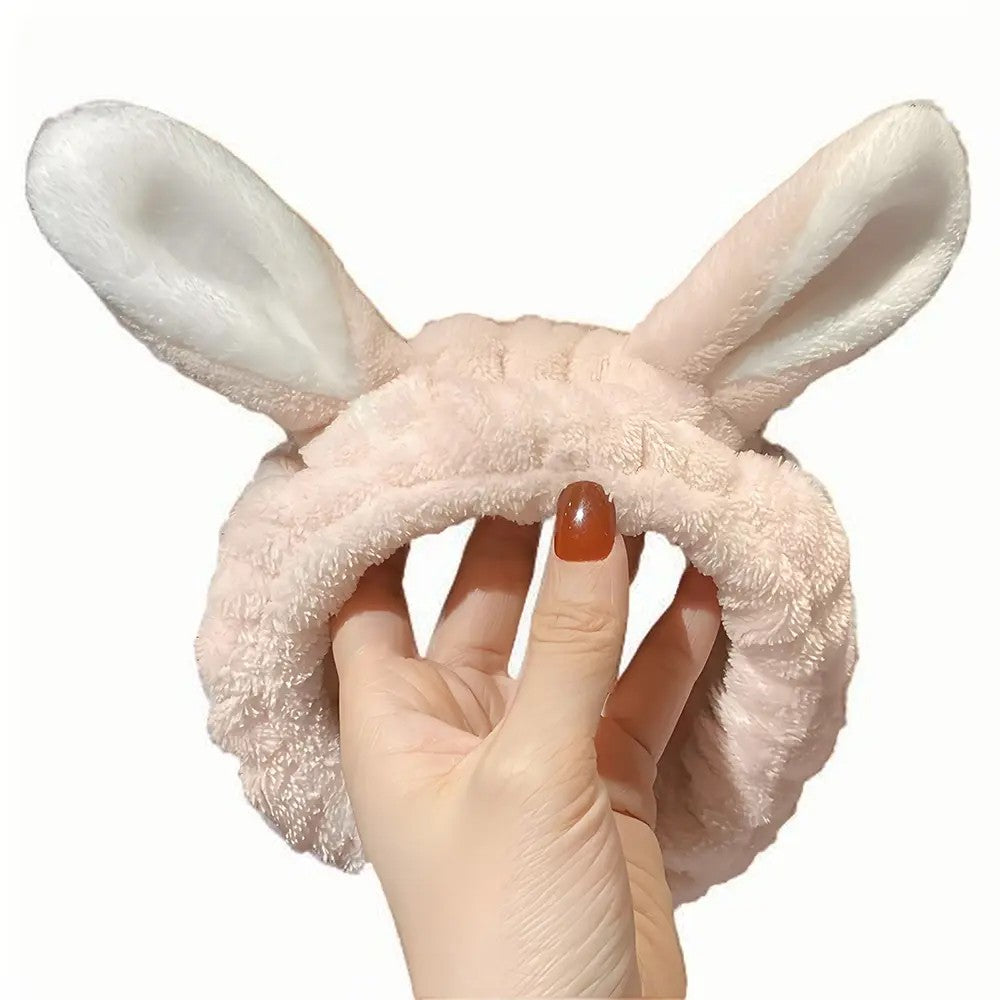 K Beauty Cosmetics Bandeau Cheveux Oreille de lapin, accessoire cheveux pour la routine soin visage