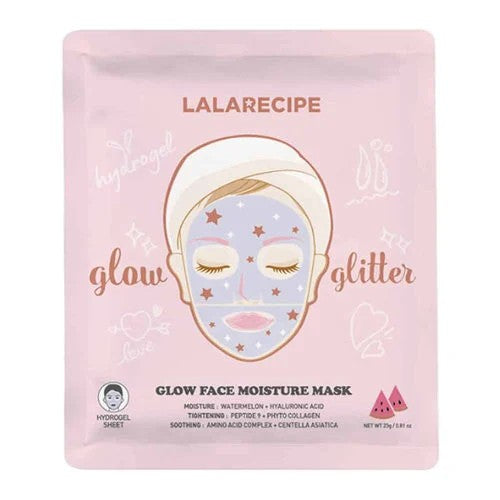 LALARECIPE Glow Face Moisture Mask, masque hydrogel coréen aux peptides