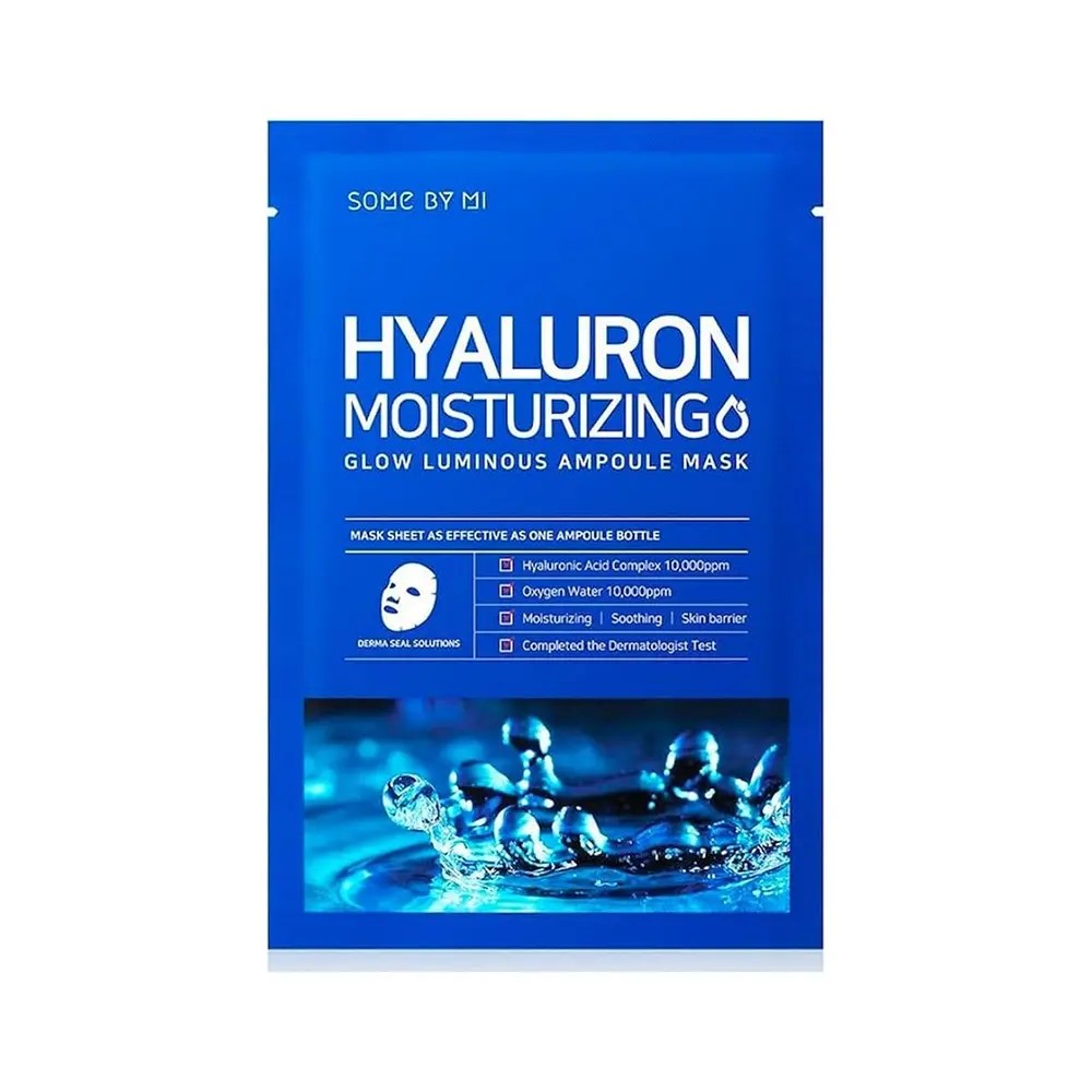 Some by Mi Hyaluron Moisturing Glow, masque tissu hydratant coréen à l'acide hyaluronique