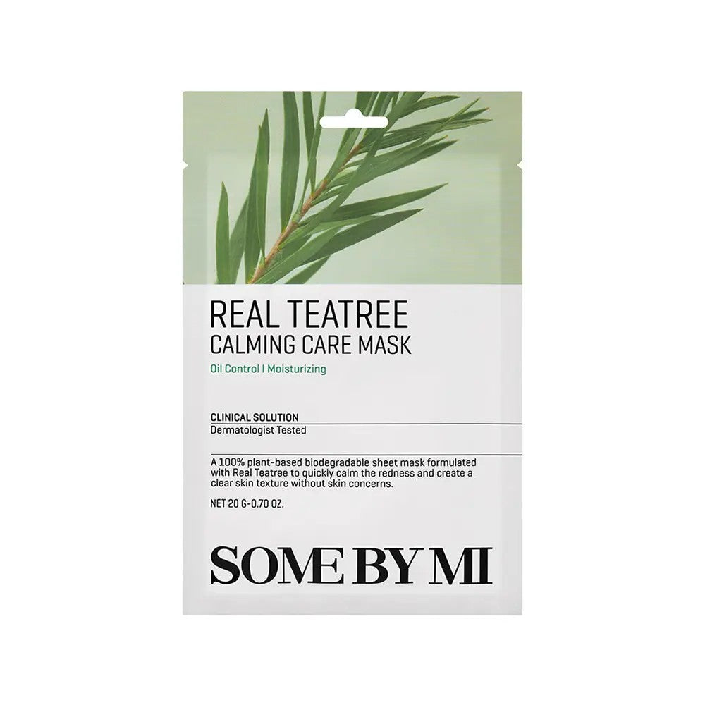 Some by Mi Real Tea Tree Calming Care Mask, masque tissu coréen apaisant au tea tree