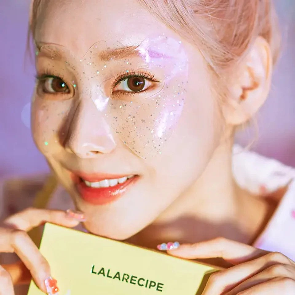 LALARECIPE Heart Goggle Brightening Mask, patchs yeux à l'ananas et niacinamide pour un regard frais