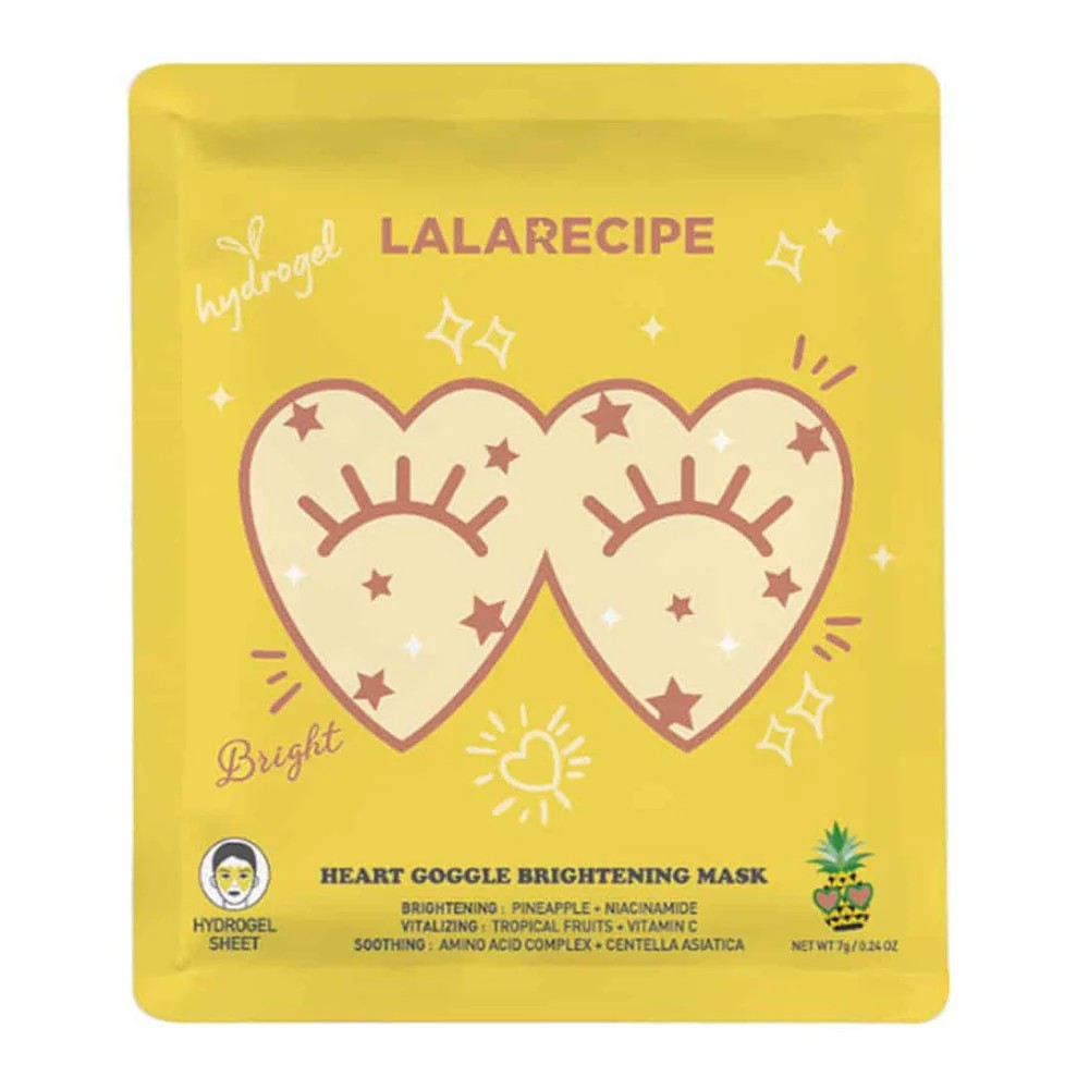 LALARECIPE Heart Goggle Brightening Mask, patchs contour des yeux hydrogel éclaircissants