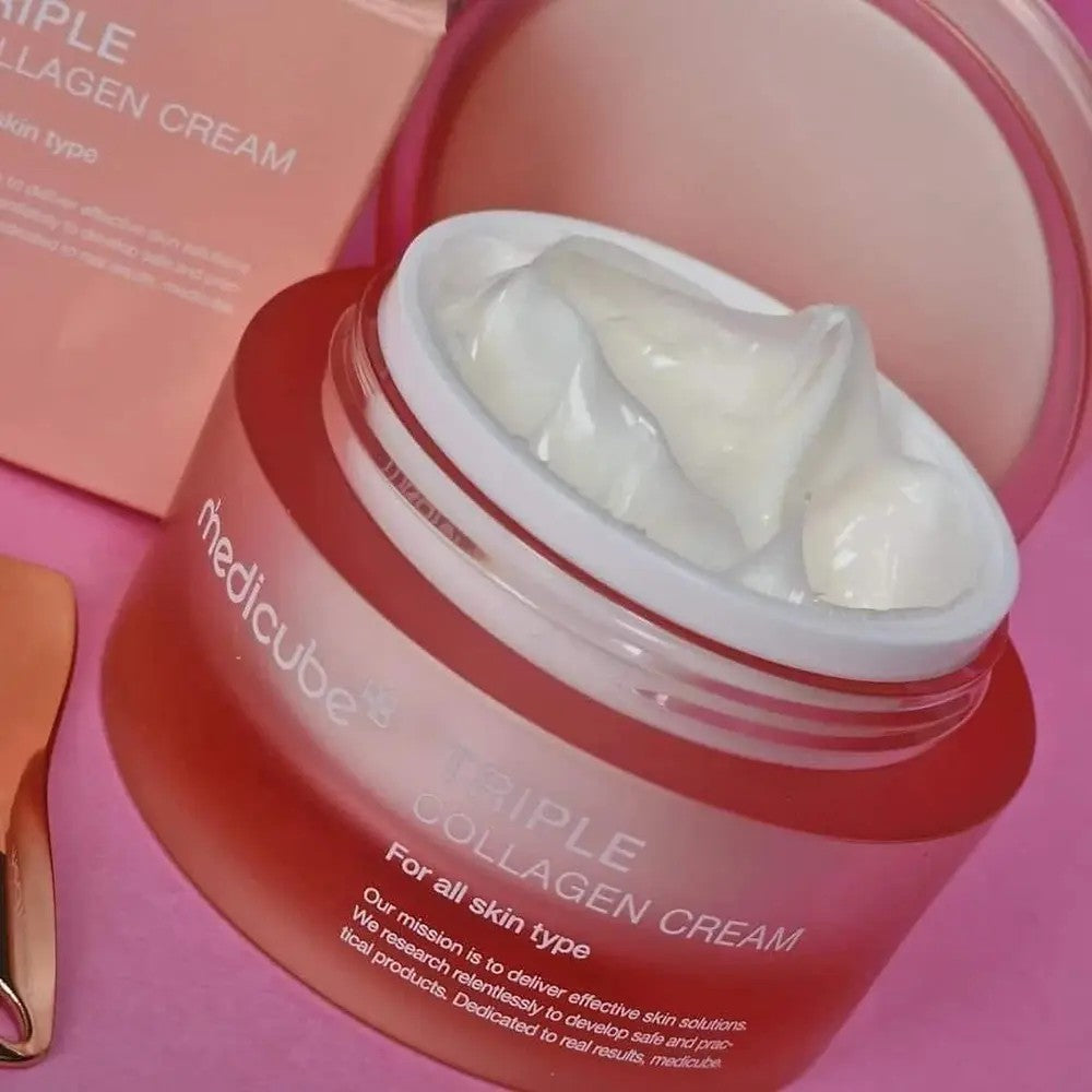 Medicube Triple Collagen Cream 4.0 à la niacinamide, raffermit et lisse les rides