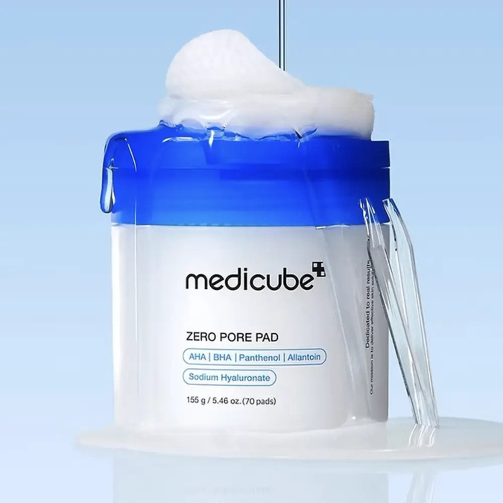 Pad exfoliant Medicube Zero Pore Pad, toner coréen imbibé pour une peau lisse et un teint net