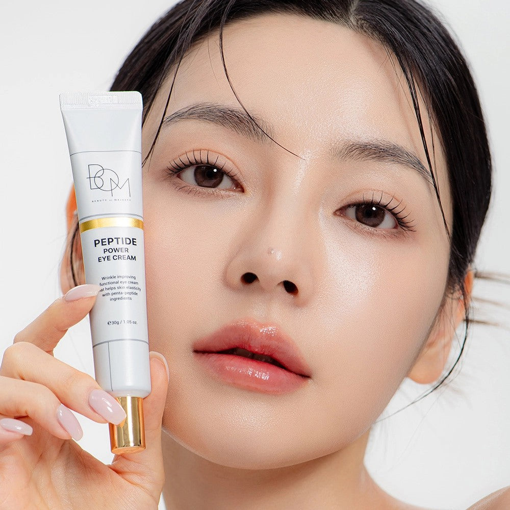 Beauty of Majesty Peptide Power Eye Cream, contour des yeux aux peptides et or pour un regard visiblement lissé