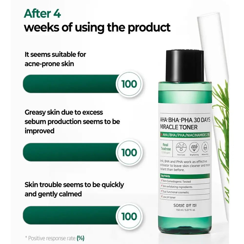 Some by Mi AHA BHA PHA Toner, lotion a l'arbre a the affinant le grain de peau