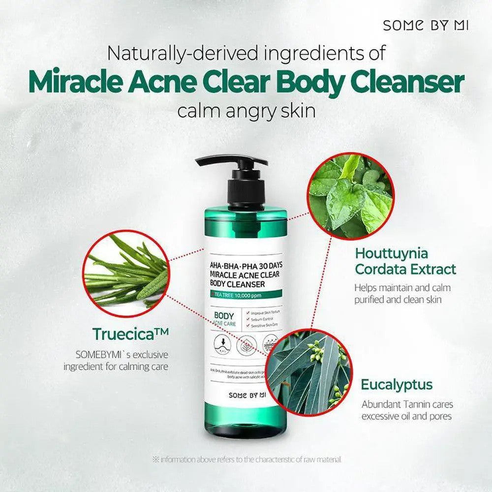 Some by Mi Miracle Body Cleanser, soin lavant coreen apaisant peau a tendance acneique