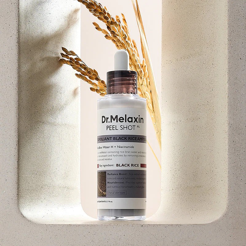 Dr. Melaxin Peel Shot Black Rice Ampoule, ampoule peeling au riz noir pour peau plus lisse