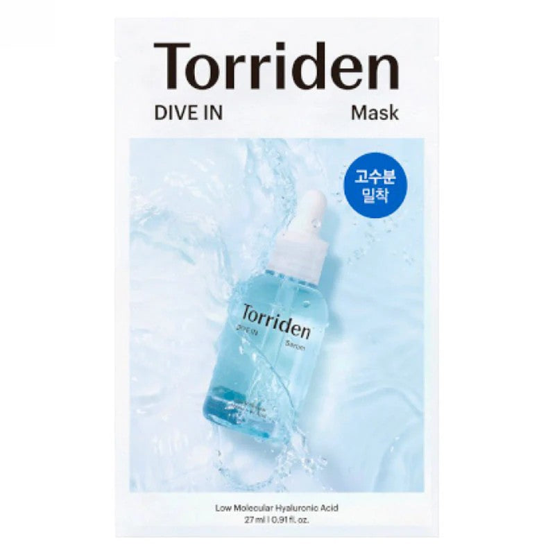 Torriden Dive-In Low Molecular Hyaluronic Acid Mask, masque tissu coréen à l'acide hyaluronique