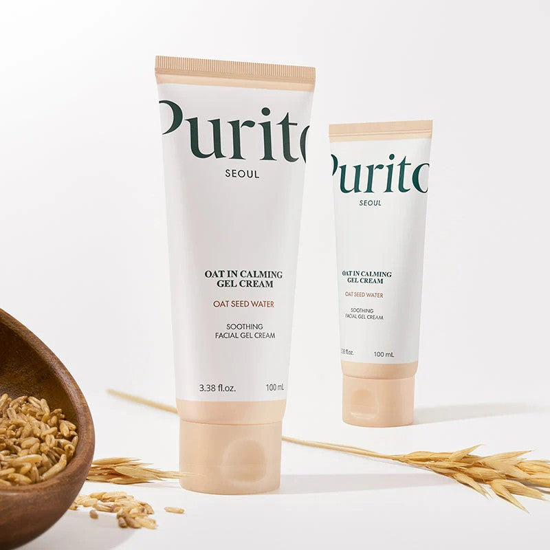 Purito Oat-in Calming Gel Cream, gel-crème au panthénol et au squalane pour peaux mixtes
