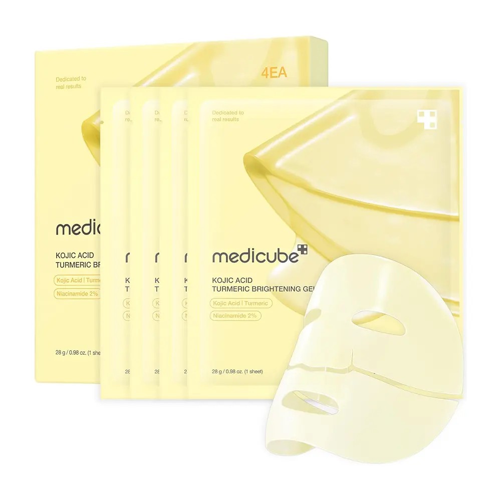 Masque hydrogel Medicube au Kojic Acid, Curcuma et Niacinamide pour raviver l'éclat du teint