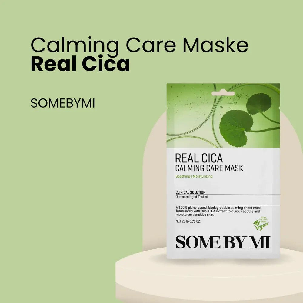 Some by Mi Real Cica Calming Mask, masque au madecassoside pour peaux irritées et sensibles