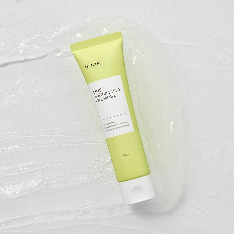 Peeling IUNIK aux AHA naturels de fruits, gel exfoliant pour raviver l'éclat des peaux ternes