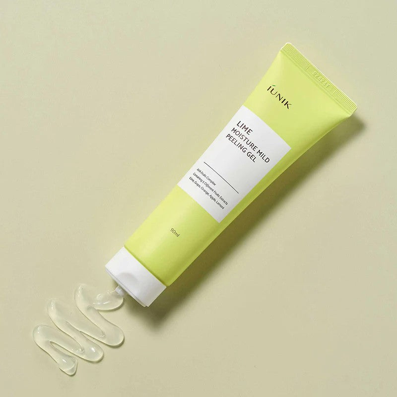 IUNIK Lime Peeling Gel, exfoliant visage coréen pour peaux grasses, mixtes et normales