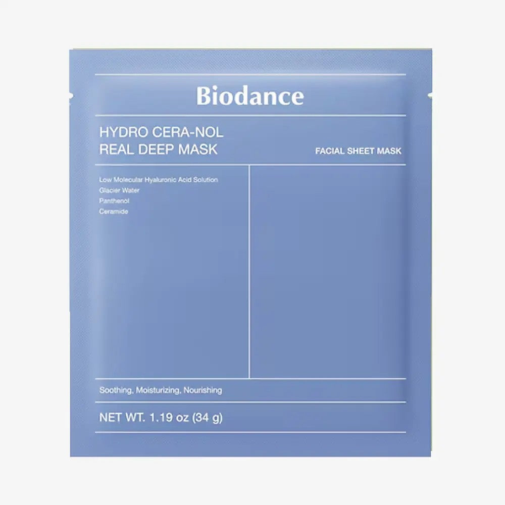 Biodance Hydro Cera-nol Real Deep Mask, masque hydrogel hydratant coréen aux céramides