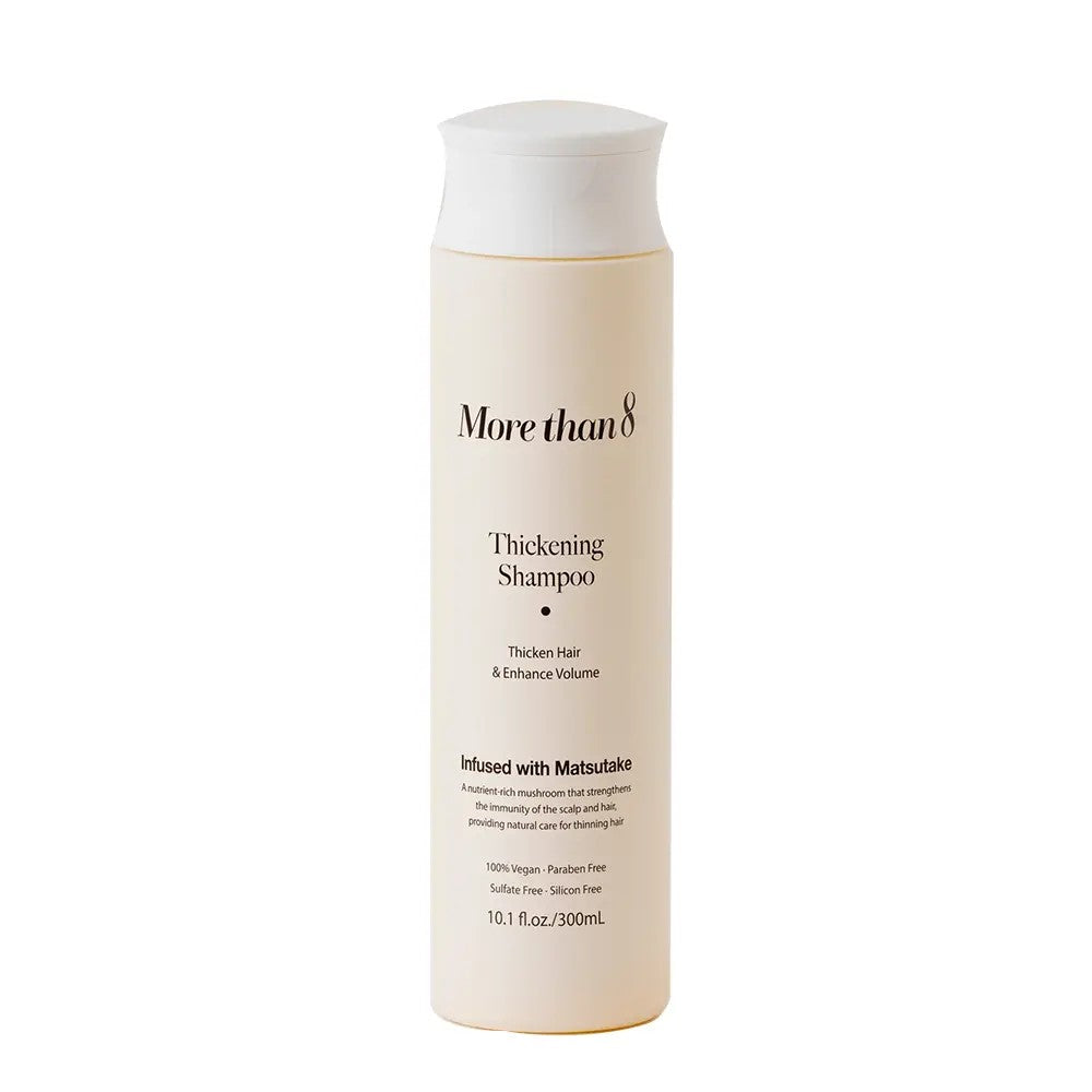 Morethan8 Thickening Shampoo, shampoing coréen volume aux extraits de matsutake