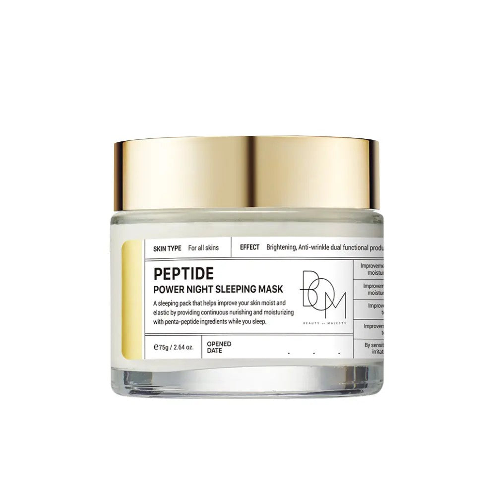 Beauty of Majesty Peptide Power Night Sleeping Mask, masque de nuit coréen raffermissant aux peptides