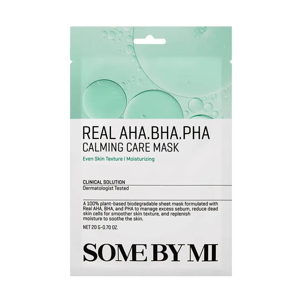 Some by Mi Real AHA BHA PHA Calming Care Mask, masque tissu apaisant coréen