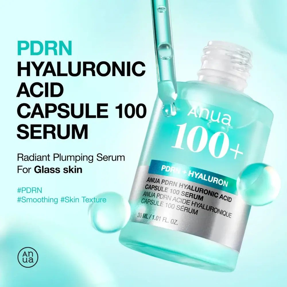 Anua PDRN Hyaluronic Acid Capsule 100, soin visage coréen repulpant pour peau grasse et mixte