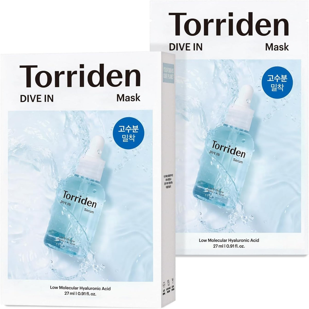 Torriden Dive-In Hyaluronic Acid Mask, masque coréen hydratant pour peau grasse