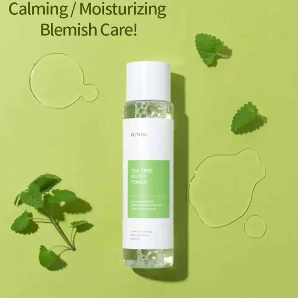 IUNIK Tea Tree Relief Toner, toner unifiant pour peau mixte à tendance acnéique
