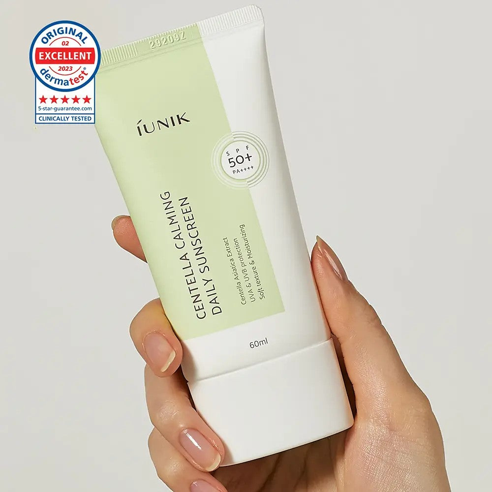 IUNIK Centella Calming Daily Sunscreen, soin solaire au bêta-glucane pour peau sensible