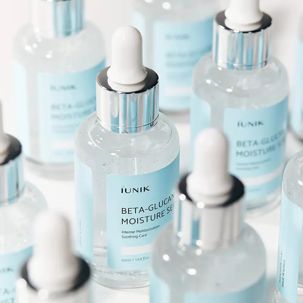 IUNIK Beta Glucan Power Moisture Serum coréen, texture fluide qui repulpe l'épiderme