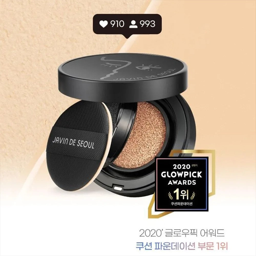 Javin de Seoul Wink Foundation Cushion, cushion hydratant avec protection solaire