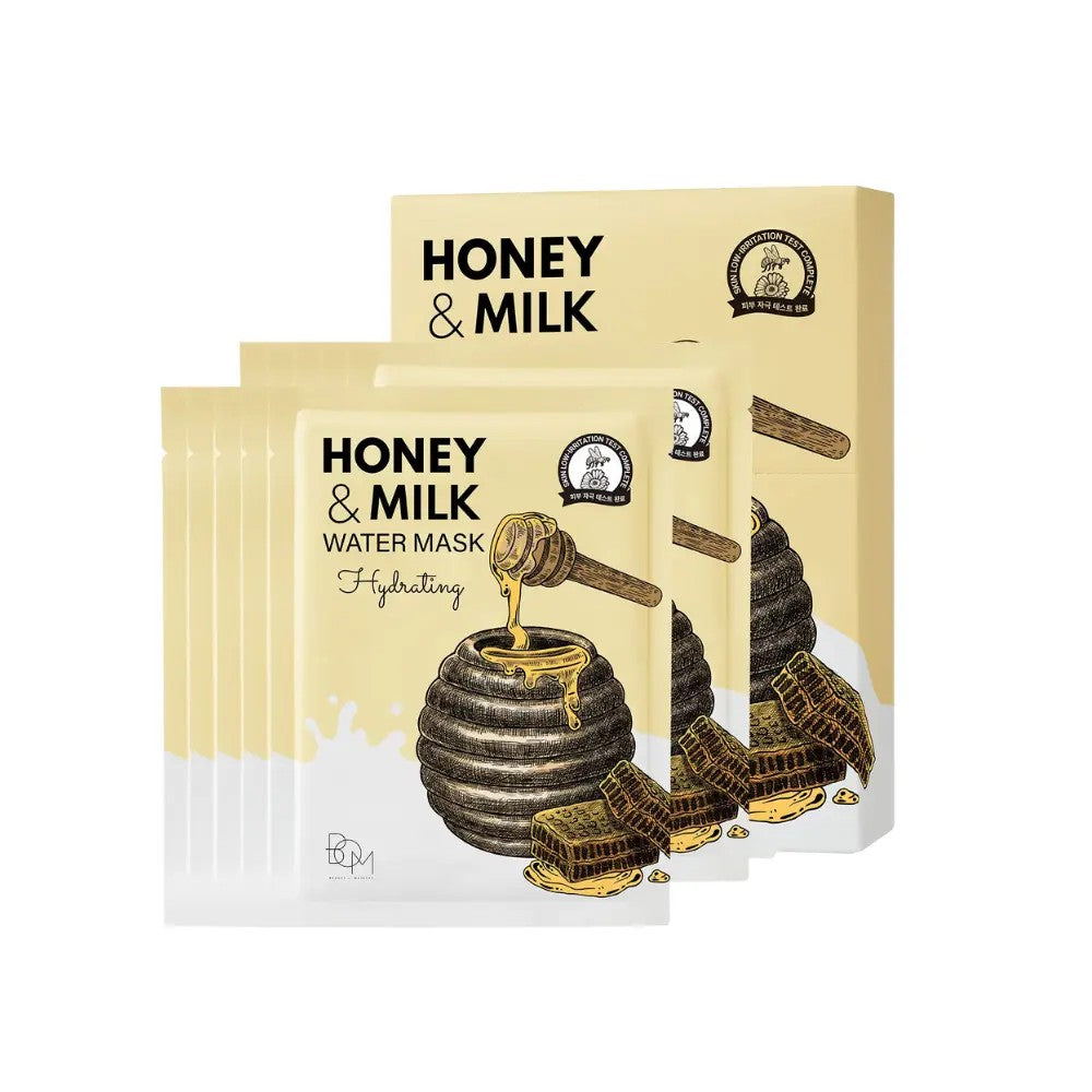 Beauty of Majesty Honey & Milk Water Mask, masque tissu visage hydratant coréen