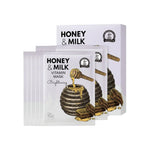 Beauty of Majesty Honey & Milk Vitamin Mask, masque tissu éclat coréen
