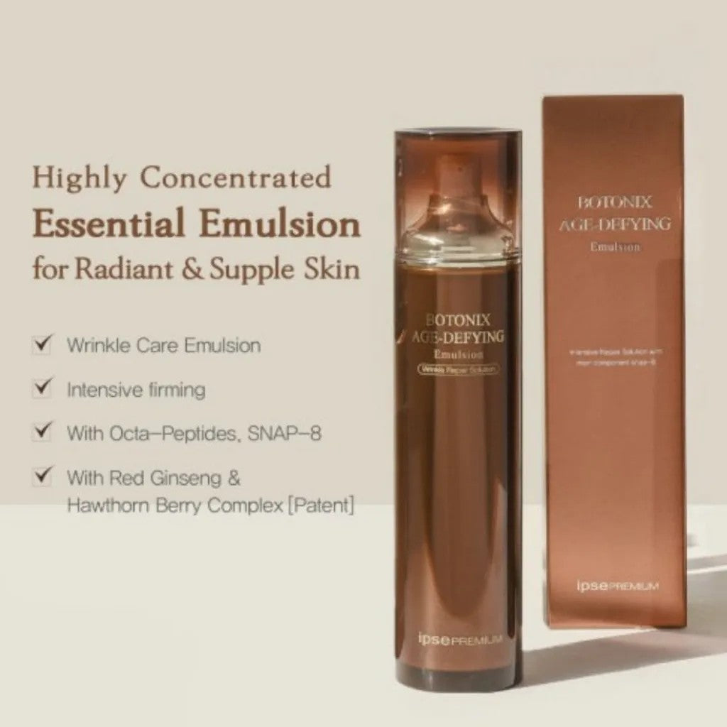 IPSE Botonix Age Defying Emulsion, émulsion aux extraits végétaux ravivant l'éclat des peaux ternes