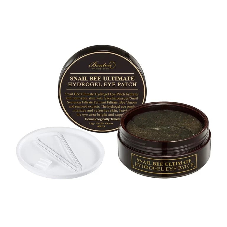 Benton Snail Bee Ultimate Hydrogel Eye Patches, patchs hydrogel à la niacinamide pour l'éclat