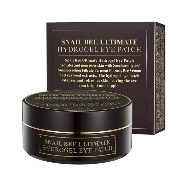Benton Snail Bee Ultimate Hydrogel Eye Patches, patchs apaisants à l'aloe vera et arbre à thé