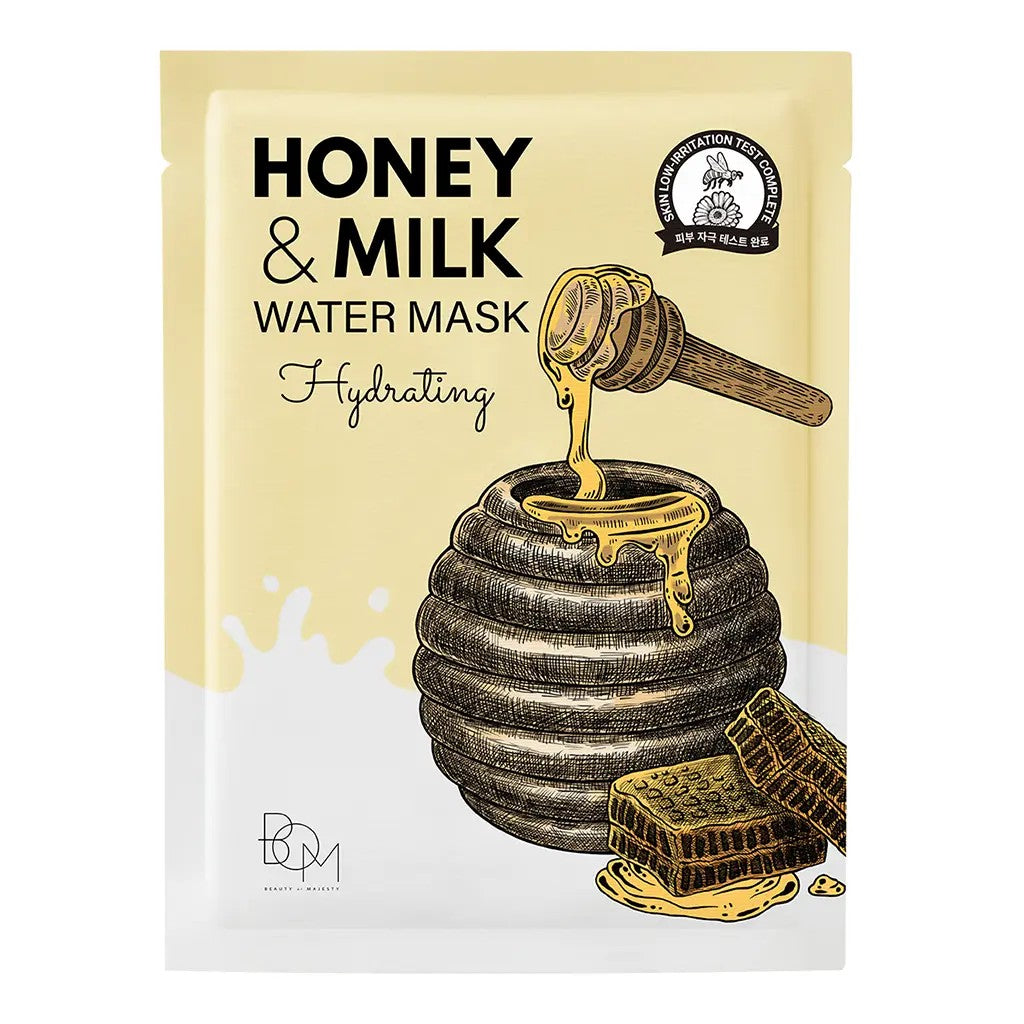 Masque tissu Honey & Milk Water Mask au miel et protéine de lait, hydratation profonde