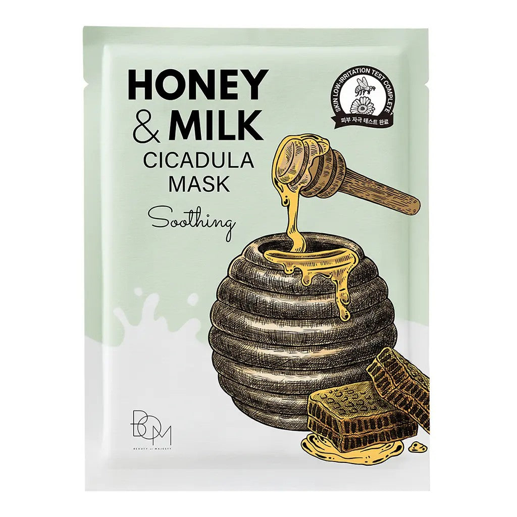Beauty of Majesty Honey & Milk Cicadula Mask, masque au lait et miel apaisant