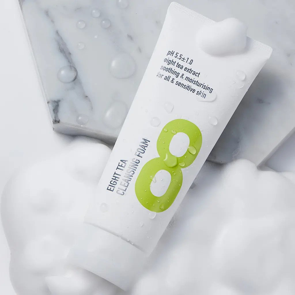 Beauty of Majesty Eight Tea Cleansing Foam, nettoyage délicat et apaisant pour peau sensible