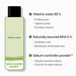 Some By Mi Super Matcha Pore Tightening Toner, toner au BHA à 83 pour cent d'eau de matcha