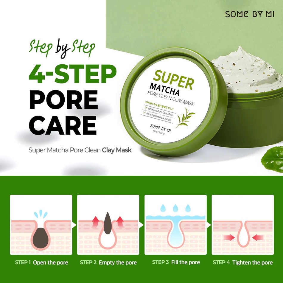 Some By Mi Super Matcha Clay Mask, masque coréen au matcha pour peaux grasses et mixtes